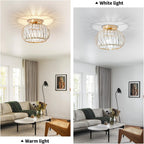 Zydtrip Crystals Ceiling Light Fixtures Chandelier Small Semi