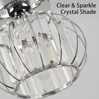 Zydtrip Crystals Ceiling Light Fixtures Chandelier Small Semi